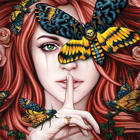 Gothic Woman and Death Moth Butterflies by Sarah Richter MacBook Skins
